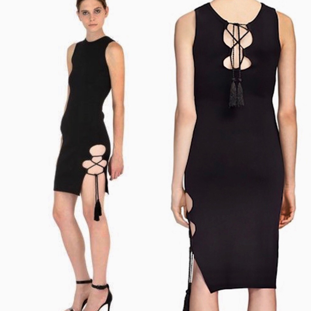 NWT: Jonathan Simkhai Lace Up Detail Knit Dress